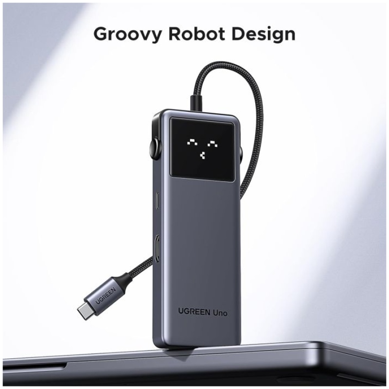 Ugreen Uno 6v1 USB-C hub z 10Gbps USB-C in USB-A ter 4K@60Hz HDMI izhodi