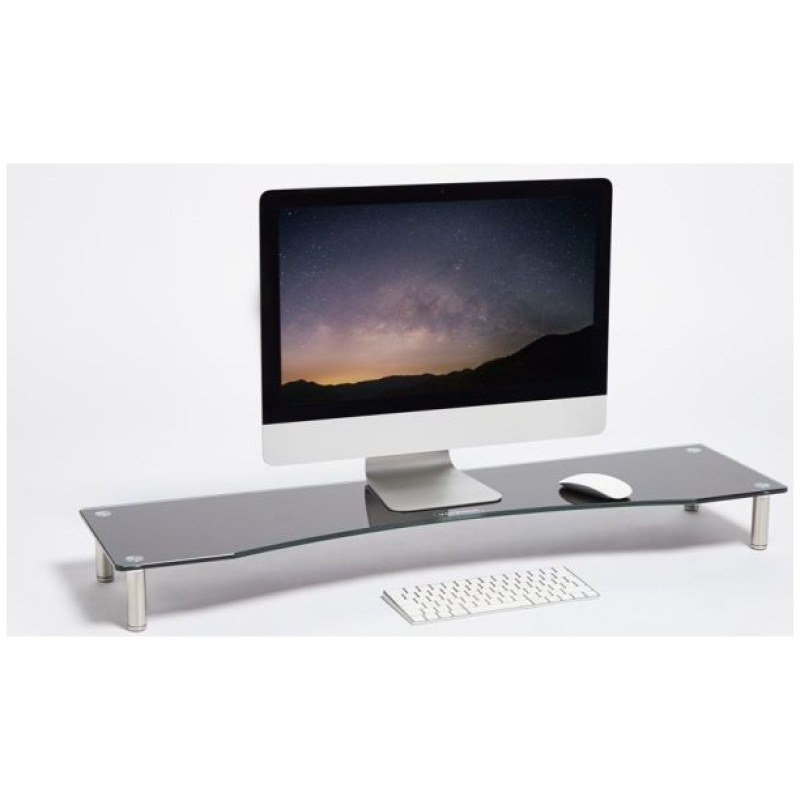 Vonhaus steklen podstavek za monitor XL črn - Image 4