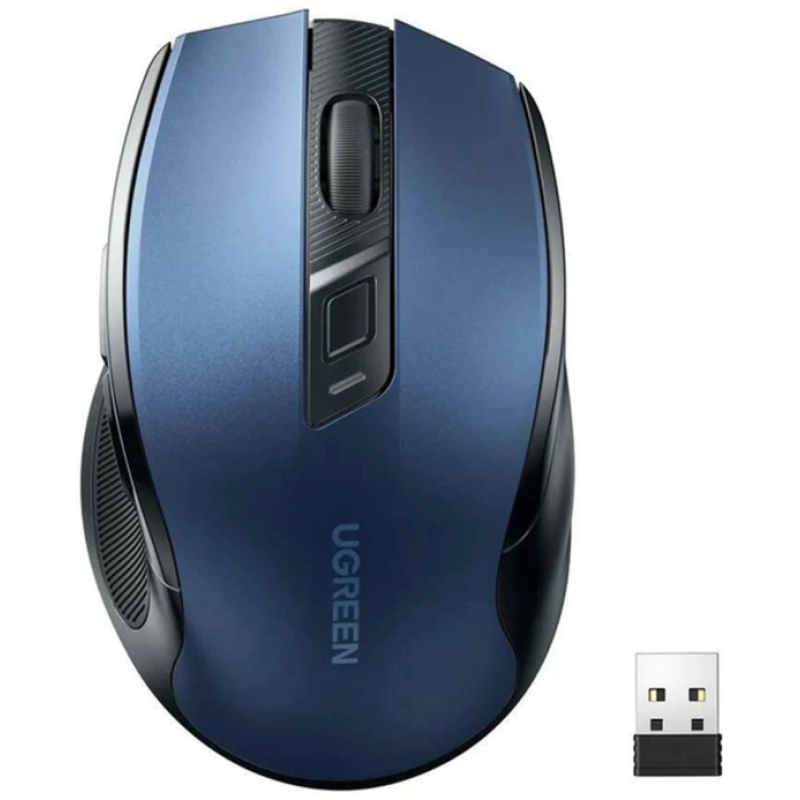 Brezžična miška UGREEN Bluetooth 5.0 in 2,4 Ghz z USB sprejemnikom - modra - Image 3