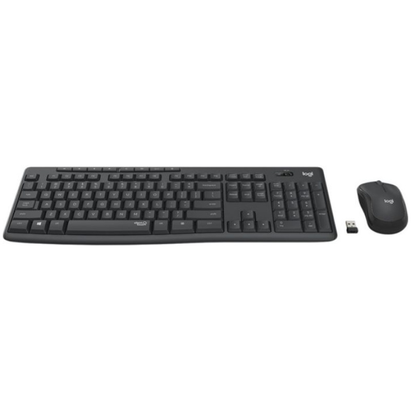 Logitech tipkovnica +miška brezžična Desktop MK295 SLO - grafitna barva SLO, silent - Image 3