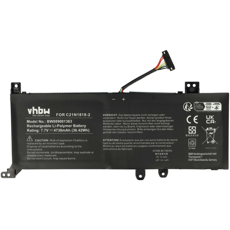Baterija za Asus VivoBook 14 X412 / X412D / X412F, C21N1818-2, 4730 mAh - Image 2
