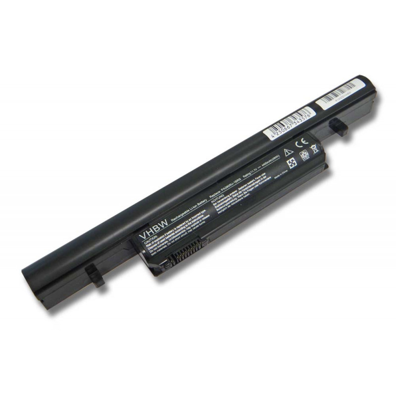 Opis:Nadomestna baterija je izdelana po zasnovi in tehnologiji nemškega proizvajalca VHBW, kar zagotavlja odlično kvalitetoNajsodobnejša tehnologija omogoča veliko ciklov polnjenja in praznjenjaLi-Ion celice so prijazne okolju, obenem pa zagotavljajo delovanje brez spominskega učinkaTermično stikalo ščiti baterijske celice pred pregrevanjem, prenapolnitvijo in kratkim stikomVisoka kapaciteta baterije, podaljšan čas delovanja pri mirovanju naprave, zelo počasno samopraznjenje100% kompatibilnost z originalno baterijoBaterijo polnimo z originalnim ali nadomestnim polnilcemCertifikati CE in ROHSOriginalne oznake:PA3904U-1BRSPA3905U-1BRSPABAS245PABAS246Primerno za:Toshiba Satellite:R850, R850-10H, R850-127, R850-12G, R850-13K, R850-14T, R850-15C, R850-169Toshiba Satellite Pro:R850, R850-13Q, R850-143, R850-15E, R850-15F, R850-16H, R850-19D, R850-19F, R850-19G, R850-19HToshiba DynaBook:R751, R752, R752/FToshiba Tecra:R850, R850 PT520A-007003, R850 PT520A-01S003, R850 PT520A-01T003, R850 PT525A-003019, R850 PT525A-004019, R850 PT525A-005019, R850 PT525A-008019, R850-003, R850-00G, R850-00H, R850-00J, R850-00L, R850-00P, R850-00Q, R850-00R, R850-00U, R850-015, R850-017, R850-01D, R850-01F, R850-01Q, R850-01R, R850-021, R850-02Y, R850-030, R850-034, R850-05E, R850-05F, R850-06P, R850-074, R850-08W, R850-10D, R850-10R, R850-10W, R850-117, R850-119, R850-11P, R850-140, R850-14K, R850-14L, R850-14P, R850-14Q, R850-14R, R850-173, R850-175, R850-18F, R850-19J, R850-1C3, R850-1CD, R850-1CH, R850-1DD, R850-1GK, R850-1JC, R850-1JD, R850-1RC, R850-S8510, R850-S8511, R850-S8512, R850-S8520, R850-S8522, R850-S8530, R850-S8540, R850-S8552, R850-ST8500, R850-ST8501, R950, R950 PT530A-008001, R950 PT530A-00802U, R950 PT530A-00J001, R950 PT530A-00J02U, R950 PT530A-00S001, R950 PT535A-007008, R950 PT535A-007023, R950 PT535A-00M008, R950-006, R950-00F, R950-00G, R950-00H, R950-00L, R950-00M, R950-00N, R950-02E, R950-02T, R950-02U, R950-02V, R950-036, R950-037-1, R950-037-2, R950-038, R950-106, R950-10U, R950-10V, R950-11E, R950-122, R950-123, R950-12Q, R950-153, R950-155, R950-18K, R950-S9520, R950-S9530, R950-S9540, R950-SMBGX1, R950-SMBGX2, R950-SMBNX1, R950-ST2N01Lastnosti:Proizvajalec: VHBWBarva: črnaVrsta: Li-IonNapetost: 11,1 VKapaciteta: 4.400 mAh (49 Wh)Število celic: 6