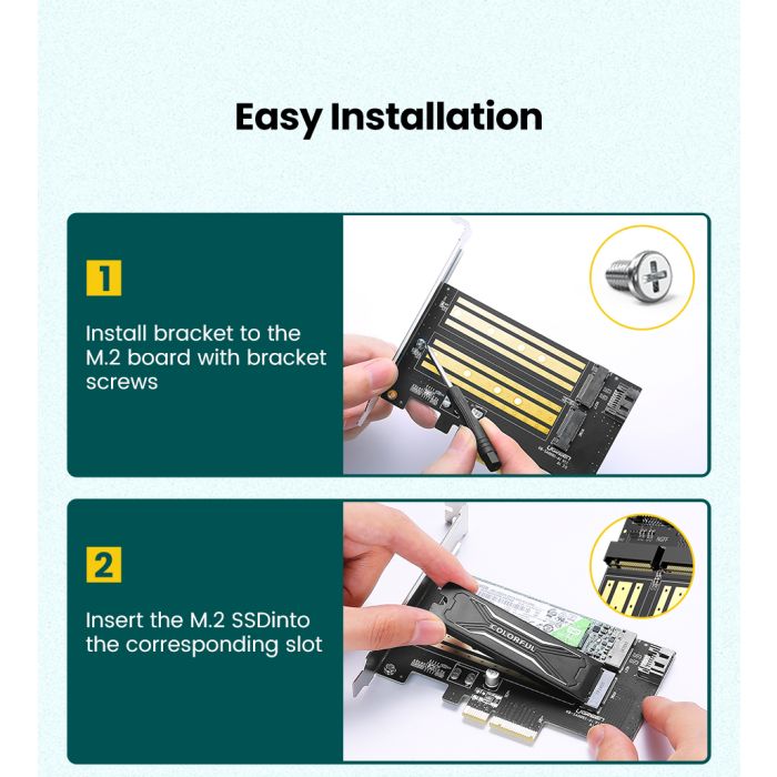 Ugreen 70504 M2 / M.2 NVME na PCI-E 3.0 razširitvena kartica z M.2 SATA podporo - slika 2