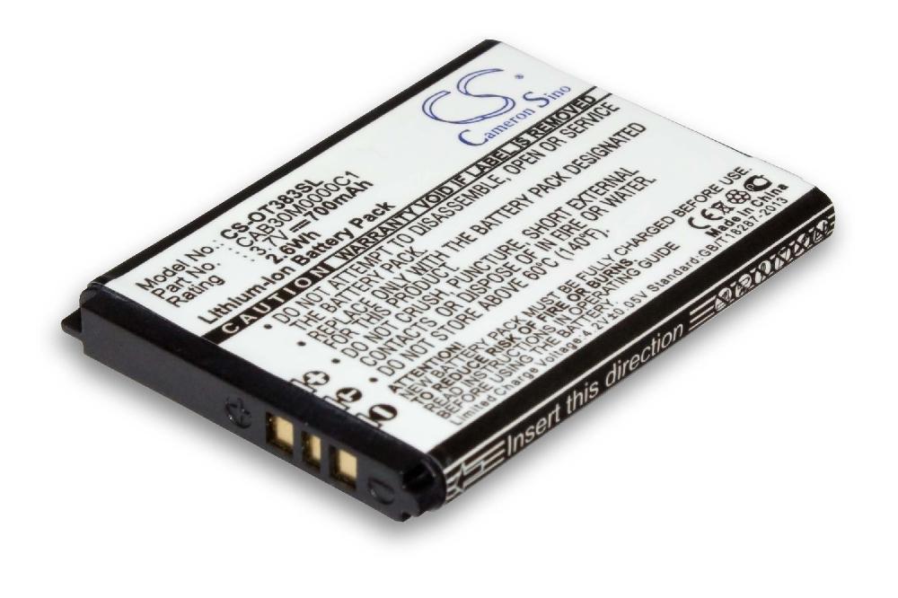 Baterija za Alcatel OT-380 / OT-505 / OT-706, 700 mAh - slika 2