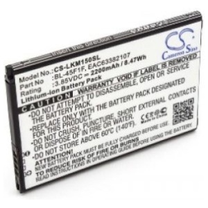 <b>Opis:</b><br><ul><li>Nadomestna baterija je izdelana po zasnovi in tehnologiji nemškega proizvajalca VHBW, kar zagotavlja odlično kvaliteto<br></li><li>Najsodobnejša tehnologija omogoča veliko ciklov polnjenja in praznjenja<br></li><li>Li-Ion celice so prijazne okolju, obenem pa zagotavljajo delovanje brez spominskega učinka<br></li><li>Termično stikalo ščiti baterijske celice pred pregrevanjem, prenapolnitvijo in kratkim stikom<br></li><li>Visoka kapaciteta baterije, podaljšan čas delovanja pri mirovanju naprave, zelo počasno samopraznjenje<br></li><li>100% kompatibilnost z originalno baterijo</li><li>Baterijo polnimo z originalnim ali nadomestnim polnilcem</li><li>Certifikati CE in ROHS</li></ul><br><br><p><b>Originalne oznake:</b><br></p><ul><li>BL-45F1F</li><li>EAC63382107</li><li>EAC63321601</li><li>EAC63361401</li><li>EAC63361407</li><li>EAC63382101</li><li>EAC63382101LL</li><li>EAC63382101LLL</li><li>EAC63821011LL</li></ul><br><p><b>Primerno za:</b></p>LG:<br><ul><li>Aristo, Aristo LTE, Fortune, K10 Pro 2017, K10 Pro 2017 Dual SIM, K10 Pro 2017 Dual SIM TD-LTE, K8 2017, L57BL, L58VL, LV3, M150, M153, M154, M200N, M210, M400AR, M400DF, M400DK, M400F, M400MT, M400N, M400Y, MS210, PH3, Phoenix 3, Rebel 2, Risio 2, Stylus 3, US215, X240, Aristo 2 Plus, DLGN5008, Fortune 2, K4 2017, K4X230TI, K8, K8+ 2018, K8+ 2018 LTE, K9 2018, K9 TV 2018, K9 TV 2018 Dual SIM LTE, LGL58VL, LG-M151, LG-X230YK, LMX210AP, LMX210BMW, LMX210CM, LMX210EM, LMX210EMW, LMX210MA, LMX210NMW, LMX210YMW, M160, M160E, M210N, MS210UK, Phoenix 4, Risio 3, STLGL58VCP, US215, X2 2018, X2 2018 LTE, X210APM, X210E, X210K, X210L, X210S, X210ULM, X210ULMA, X210ULMG, X212TAL, X230, X230DSF, X240dsF, K4 Fortune M153, Phoenix 3 M150, Fortune L57B, LV3 MS210, Fortune M153, Rebel 2 L58VL, Rebel 4 LML212VL, Aristo 2, Risio, Tribute</li></ul><br><b>Lastnosti:</b><ul><li>Proizvajalec: VHBW</li><li>Vrsta: Li-Ion</li><li>Napetost: 3,85 V</li><li>Kapaciteta: 2.200 mAh (8,47 Wh)</li></ul><br>