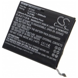 <b>Opis:</b><br><ul><li>Nadomestna baterija je izdelana po zasnovi in tehnologiji nemškega proizvajalca VHBW, kar zagotavlja odlično kvaliteto<br></li><li>Najsodobnejša tehnologija omogoča veliko ciklov polnjenja in praznjenja<br></li><li>Li-Polymer celice so prijazne okolju, obenem pa zagotavljajo delovanje brez spominskega učinka<br></li><li>Termično stikalo ščiti baterijske celice pred pregrevanjem, prenapolnitvijo in kratkim stikom<br></li><li>Visoka kapaciteta baterije, podaljšan čas delovanja pri mirovanju naprave, zelo počasno samopraznjenje<br></li><li>100% kompatibilnost z originalno baterijo</li><li>Baterijo polnimo z originalnim ali nadomestnim polnilcem</li><li>Certifikati CE in ROHS</li></ul><br><br><p><b>Originalne oznake:</b></p><ul><li>WT240<br></li></ul><br><p><b>Primerno za:</b></p><ul></ul><br>Nokia:<br><ul><li>3.2, TA-1154, TA-1156, TA-1159, TA-1161, TA-1164<br></li></ul><br><b>Lastnosti:</b><ul><li>Proizvajalec: VHBW</li><li>Vrsta: Li-Polymer</li><li>Napetost: 3,85 V</li><li>Kapaciteta: 3.950 mAh (15,21 Wh)</li></ul><br>