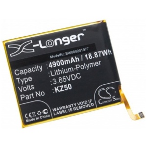 <b>Opis:</b><br><ul><li>Nadomestna baterija je izdelana po zasnovi in tehnologiji nemškega proizvajalca VHBW, kar zagotavlja odlično kvaliteto<br></li><li>Najsodobnejša tehnologija omogoča veliko ciklov polnjenja in praznjenja<br></li><li>Li-Polymer celice so prijazne okolju, obenem pa zagotavljajo delovanje brez spominskega učinka<br></li><li>Termično stikalo ščiti baterijske celice pred pregrevanjem, prenapolnitvijo in kratkim stikom<br></li><li>Visoka kapaciteta baterije, podaljšan čas delovanja pri mirovanju naprave, zelo počasno samopraznjenje<br></li><li>100% kompatibilnost z originalno baterijo</li><li>Baterijo polnimo z originalnim ali nadomestnim polnilcem</li><li>Certifikati CE in ROHS</li></ul><br><br><p><b>Originalne oznake:</b></p><ul><li>KZ50<br></li></ul><br><br><p><b>Primerno za:</b></p><p>Motorola:</p><ul><li>Moto G Power, PAH30004, PAH30004US, XT2041-7</li></ul><br><b>Lastnosti:</b><ul><li>Proizvajalec: VHBW</li><li>Vrsta: Li-Polymer</li><li>Napetost: 3,85 V</li><li>Kapaciteta: 4.900 mAh (18,87 Wh)</li></ul><br>