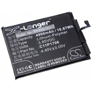 <b>Opis:</b><br><ul><li>Nadomestna baterija je izdelana po zasnovi in tehnologiji nemškega proizvajalca VHBW, kar zagotavlja odlično kvaliteto<br></li><li>Najsodobnejša tehnologija omogoča veliko ciklov polnjenja in praznjenja<br></li><li>Li-Polymer celice so prijazne okolju, obenem pa zagotavljajo delovanje brez spominskega učinka<br></li><li>Termično stikalo ščiti baterijske celice pred pregrevanjem, prenapolnitvijo in kratkim stikom<br></li><li>Visoka kapaciteta baterije, podaljšan čas delovanja pri mirovanju naprave, zelo počasno samopraznjenje<br></li><li>100% kompatibilnost z originalno baterijo</li><li>Baterijo polnimo z originalnim ali nadomestnim polnilcem</li><li>Certifikati CE in ROHS</li></ul><br><br><p><b>Originalne oznake:</b></p><ul><li>0B200-02870200<br></li><li>C11P1706</li><li>1ICP5/65/87</li></ul><br><b>Primerno za:</b><br><ul></ul><br>Asus:<br><ul><li>ZenFone Max Pro M1, ZenFone Max Pro M1 Dual SIM, ZenFone Max Pro M1 Dual SIM TD-LTE, ZB602KL<br></li></ul><br><b>Lastnosti:</b><ul><li>Proizvajalec: VHBW</li><li>Vrsta: Li-Polymer</li><li>Napetost: 3,85 V</li><li>Kapaciteta: 4.900 mAh (18,87 Wh)</li></ul><br>