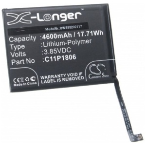 <b>Opis:</b><br><ul><li>Nadomestna baterija je izdelana po zasnovi in tehnologiji nemškega proizvajalca VHBW, kar zagotavlja odlično kvaliteto<br></li><li>Najsodobnejša tehnologija omogoča veliko ciklov polnjenja in praznjenja<br></li><li>Li-Polymer celice so prijazne okolju, obenem pa zagotavljajo delovanje brez spominskega učinka<br></li><li>Termično stikalo ščiti baterijske celice pred pregrevanjem, prenapolnitvijo in kratkim stikom<br></li><li>Visoka kapaciteta baterije, podaljšan čas delovanja pri mirovanju naprave, zelo počasno samopraznjenje<br></li><li>100% kompatibilnost z originalno baterijo</li><li>Baterijo polnimo z originalnim ali nadomestnim polnilcem</li><li>Certifikati CE in ROHS</li></ul><br><br><p><b>Originalne oznake:</b></p><ul><li>1ICP5/65/87<br></li><li>C11P1806</li></ul><br><b>Primerno za:</b><br><ul></ul><br>Asus:<br><ul><li>ZenFone 6 (2019), ZenFone 6 (2019) Dual SIM, ZenFone 6 (2019) Global, ZS630KL<br></li></ul><br><b>Lastnosti:</b><ul><li>Proizvajalec: VHBW</li><li>Vrsta: Li-Polymer</li><li>Napetost: 3,85 V</li><li>Kapaciteta: 4.600 mAh (17,71 Wh)</li></ul><br>