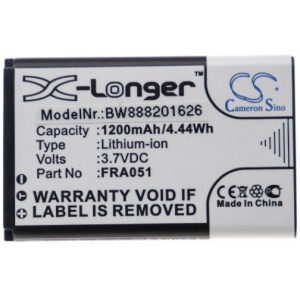 <b>Opis:</b><br><ul><li>Nadomestna baterija je izdelana po zasnovi in tehnologiji nemškega proizvajalca VHBW, kar zagotavlja odlično kvaliteto<br></li><li>Najsodobnejša tehnologija omogoča veliko ciklov polnjenja in praznjenja<br></li><li>Li-Ion celice so prijazne okolju, obenem pa zagotavljajo delovanje brez spominskega učinka<br></li><li>Termično stikalo ščiti baterijske celice pred pregrevanjem, prenapolnitvijo in kratkim stikom<br></li><li>Visoka kapaciteta baterije, podaljšan čas delovanja pri mirovanju naprave, zelo počasno samopraznjenje<br></li><li>100% kompatibilnost z originalno baterijo</li><li>Baterijo polnimo z originalnim ali nadomestnim polnilcem</li><li>Certifikati CE in ROHS</li></ul><br><br><p><b>Originalne oznake:</b></p><ul><li>FRA051<br></li></ul><br><p><b>Primerno za:</b></p><ul></ul><br>AVM:<br><ul><li>Fritz!Fon C6, Fritz!Fon C6 DECT</li></ul><br><b>Lastnosti:</b><ul><li>Proizvajalec: VHBW</li><li>Vrsta: Li-Ion</li><li>Napetost: 3,7 V</li><li>Kapaciteta: 1.200 mAh (4,44 Wh)</li></ul><br>