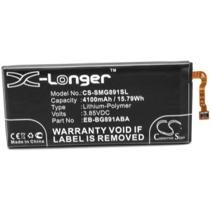 <b>Opis:</b><br><ul><li>Nadomestna baterija je izdelana po zasnovi in tehnologiji nemškega proizvajalca VHBW, kar zagotavlja odlično kvaliteto<br></li><li>Najsodobnejša tehnologija omogoča veliko ciklov polnjenja in praznjenja<br></li><li>Li-Polymer celice so prijazne okolju, obenem pa zagotavljajo delovanje brez spominskega učinka<br></li><li>Termično stikalo ščiti baterijske celice pred pregrevanjem, prenapolnitvijo in kratkim stikom<br></li><li>Visoka kapaciteta baterije, podaljšan čas delovanja pri mirovanju naprave, zelo počasno samopraznjenje<br></li><li>100% kompatibilnost z originalno baterijo</li><li>Baterijo polnimo z originalnim ali nadomestnim polnilcem</li><li>Certifikati CE in ROHS</li></ul><br><br><p><b>Originalne oznake:</b></p><ul><li>EB-BG891ABA</li><li>EB-EG891ABA</li></ul><br><br><p><b>Primerno za:</b></p><p>Samsung:</p><ul><li>Galaxy S7 Active, SM-G891, SM-G891A</li></ul><br><b>Lastnosti:</b><ul><li>Proizvajalec: VHBW</li><li>Vrsta: Li-Polymer</li><li>Napetost: 3,85 V</li><li>Kapaciteta: 4.100 mAh (15,79 Wh)</li></ul><br>