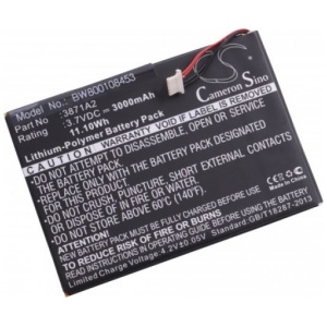 <b>Opis:</b><br><ul><li>Nadomestna baterija je izdelana po zasnovi in tehnologiji nemškega proizvajalca VHBW, kar zagotavlja odlično kvaliteto<br></li><li>Najsodobnejša tehnologija omogoča veliko ciklov polnjenja in praznjenja<br></li><li>Li-Polymer celice so prijazne okolju, obenem pa zagotavljajo delovanje brez spominskega učinka<br></li><li>Termično stikalo ščiti baterijske celice pred pregrevanjem, prenapolnitvijo in kratkim stikom<br></li><li>Visoka kapaciteta baterije, podaljšan čas delovanja pri mirovanju naprave, zelo počasno samopraznjenje<br></li><li>100% kompatibilnost z originalno baterijo</li><li>Baterijo polnimo z originalnim ali nadomestnim polnilcem</li><li>Certifikati CE in ROHS</li></ul><br><br><p><b>Originalne oznake:</b></p><ul><li>3871A2<br></li></ul><br><br><p><b>Primerno za:</b></p><p>Prestigio:</p><ul><li>MultiPad 7.0 Ultra Duo, PMT5877C</li></ul><br><b>Lastnosti:</b><ul><li>Proizvajalec: VHBW</li><li>Vrsta: Li-Polymer</li><li>Napetost: 3,7 V</li><li>Kapaciteta: 3.000 mAh (11,10 Wh)</li></ul><br>