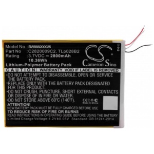 <b>Opis:</b><br><ul><li>Nadomestna baterija je izdelana po zasnovi in tehnologiji nemškega proizvajalca VHBW, kar zagotavlja odlično kvaliteto<br></li><li>Najsodobnejša tehnologija omogoča veliko ciklov polnjenja in praznjenja<br></li><li>Li-Polymer celice so prijazne okolju, obenem pa zagotavljajo delovanje brez spominskega učinka<br></li><li>Termično stikalo ščiti baterijske celice pred pregrevanjem, prenapolnitvijo in kratkim stikom<br></li><li>Visoka kapaciteta baterije, podaljšan čas delovanja pri mirovanju naprave, zelo počasno samopraznjenje<br></li><li>100% kompatibilnost z originalno baterijo</li><li>Baterijo polnimo z originalnim ali nadomestnim polnilcem</li><li>Certifikati CE in ROHS</li></ul><br><br><p><b>Originalne oznake:</b></p><ul><li>C2820009C2<br></li><li>TLp028B2</li><li>TLp028BC</li><li>TLp028BD</li></ul><br><br><p><b>Primerno za:</b></p><p>Alcatel:</p><ul><li>One Touch Pixi 3 (7) WiFi, OT-8055, OT-8057, OT-9002A, OT-9002X<br></li></ul><br><b>Lastnosti:</b><ul><li>Proizvajalec: VHBW</li><li>Vrsta: Li-Polymer</li><li>Napetost: 3,7 V</li><li>Kapaciteta: 2.800 mAh (10,36 Wh)</li></ul><br>