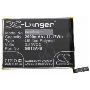 <b>Opis:</b><br><ul><li>Nadomestna baterija je izdelana po zasnovi in tehnologiji nemškega proizvajalca VHBW, kar zagotavlja odlično kvaliteto<br></li><li>Najsodobnejša tehnologija omogoča veliko ciklov polnjenja in praznjenja<br></li><li>Li-Polymer celice so prijazne okolju, obenem pa zagotavljajo delovanje brez spominskega učinka<br></li><li>Termično stikalo ščiti baterijske celice pred pregrevanjem, prenapolnitvijo in kratkim stikom<br></li><li>Visoka kapaciteta baterije, podaljšan čas delovanja pri mirovanju naprave, zelo počasno samopraznjenje<br></li><li>100% kompatibilnost z originalno baterijo</li><li>Baterijo polnimo z originalnim ali nadomestnim polnilcem</li><li>Certifikati CE in ROHS</li></ul><br><br><p><b>Originalne oznake:</b></p><ul><li>823-00073-01<br></li><li>G013A-B</li></ul><br><br><p><b>Primerno za:</b></p><p>Google:</p><ul><li>G013A, G013B, Pixel 3<br></li></ul><br><b>Lastnosti:</b><ul><li>Proizvajalec: VHBW</li><li>Vrsta: Li-Polymer</li><li>Napetost: 3,85 V</li><li>Kapaciteta: 2.900 mAh (11,17 Wh)</li></ul><br>