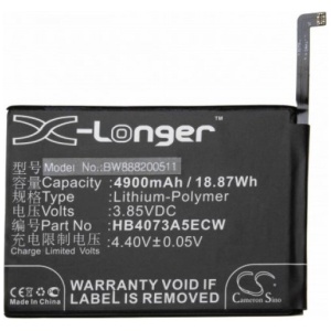 <b>Opis:</b><br><ul><li>Nadomestna baterija je izdelana po zasnovi in tehnologiji nemškega proizvajalca VHBW, kar zagotavlja odlično kvaliteto<br></li><li>Najsodobnejša tehnologija omogoča veliko ciklov polnjenja in praznjenja<br></li><li>Li-Polymer celice so prijazne okolju, obenem pa zagotavljajo delovanje brez spominskega učinka<br></li><li>Termično stikalo ščiti baterijske celice pred pregrevanjem, prenapolnitvijo in kratkim stikom<br></li><li>Visoka kapaciteta baterije, podaljšan čas delovanja pri mirovanju naprave, zelo počasno samopraznjenje<br></li><li>100% kompatibilnost z originalno baterijo</li><li>Baterijo polnimo z originalnim ali nadomestnim polnilcem</li><li>Certifikati CE in ROHS</li></ul><br><br><p><b>Originalne oznake:</b></p><ul><li>HB4073A5ECW<br></li></ul><br><br><p><b>Primerno za:</b></p><p>Huawei:</p><ul><li>ARE-AL00, Honor 8X Max</li></ul><br><b>Lastnosti:</b><ul><li>Proizvajalec: VHBW</li><li>Vrsta: Li-Polymer</li><li>Napetost: 3,8 V</li><li>Kapaciteta: 3.100 mAh</li></ul><br>