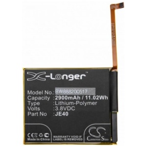 <b>Opis:</b><br><ul><li>Nadomestna baterija je izdelana po zasnovi in tehnologiji nemškega proizvajalca VHBW, kar zagotavlja odlično kvaliteto<br></li><li>Najsodobnejša tehnologija omogoča veliko ciklov polnjenja in praznjenja<br></li><li>Li-Polymer celice so prijazne okolju, obenem pa zagotavljajo delovanje brez spominskega učinka<br></li><li>Termično stikalo ščiti baterijske celice pred pregrevanjem, prenapolnitvijo in kratkim stikom<br></li><li>Visoka kapaciteta baterije, podaljšan čas delovanja pri mirovanju naprave, zelo počasno samopraznjenje<br></li><li>100% kompatibilnost z originalno baterijo</li><li>Baterijo polnimo z originalnim ali nadomestnim polnilcem</li><li>Certifikati CE in ROHS</li></ul><br><br><p><b>Originalne oznake:</b></p><ul><li>JE40<br></li></ul><br><br><p><b>Primerno za:</b></p><p>Motorola:</p><ul><li>Moto G7, One, P30 Pla, P30 Play Dual SIM, P30 Play Dual SIM TD-LTE, XT1941-2, XT1941-3, XT1941-5, XT1962-1, XT1962-4, XT1962-5<br></li></ul><br><b>Lastnosti:</b><ul><li>Proizvajalec: VHBW</li><li>Vrsta: Li-Polymer</li><li>Napetost: 3,8 V</li><li>Kapaciteta: 2.900 mAh (11,02 Wh)</li></ul><br>