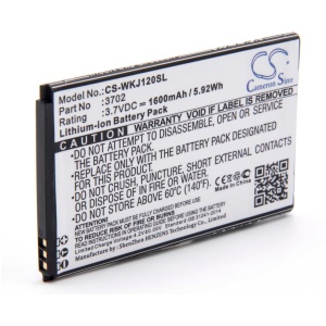 <b>Opis:</b><br><ul><li>Nadomestna baterija je izdelana po zasnovi in tehnologiji nemškega proizvajalca VHBW, kar zagotavlja odlično kvaliteto<br></li><li>Najsodobnejša tehnologija omogoča veliko ciklov polnjenja in praznjenja<br></li><li>Li-Ion celice so prijazne okolju, obenem pa zagotavljajo delovanje brez spominskega učinka<br></li><li>Termično stikalo ščiti baterijske celice pred pregrevanjem, prenapolnitvijo in kratkim stikom<br></li><li>Visoka kapaciteta baterije, podaljšan čas delovanja pri mirovanju naprave, zelo počasno samopraznjenje<br></li><li>100% kompatibilnost z originalno baterijo</li><li>Baterijo polnimo z originalnim ali nadomestnim polnilcem</li><li>Certifikati CE in ROHS</li></ul><br><br><p><b>Originalne oznake:</b></p><ul><li>3702</li></ul><br><b>Primerno za:</b><br><ul></ul><br>Wiko:<br><ul><li>Jerry</li></ul><br><b>Lastnosti:</b><ul><li>Proizvajalec: VHBW</li><li>Vrsta: Li-Ion</li><li>Napetost: 3,7 V</li><li>Kapaciteta: 1.600 mAh (5,92 Wh)</li></ul><br>