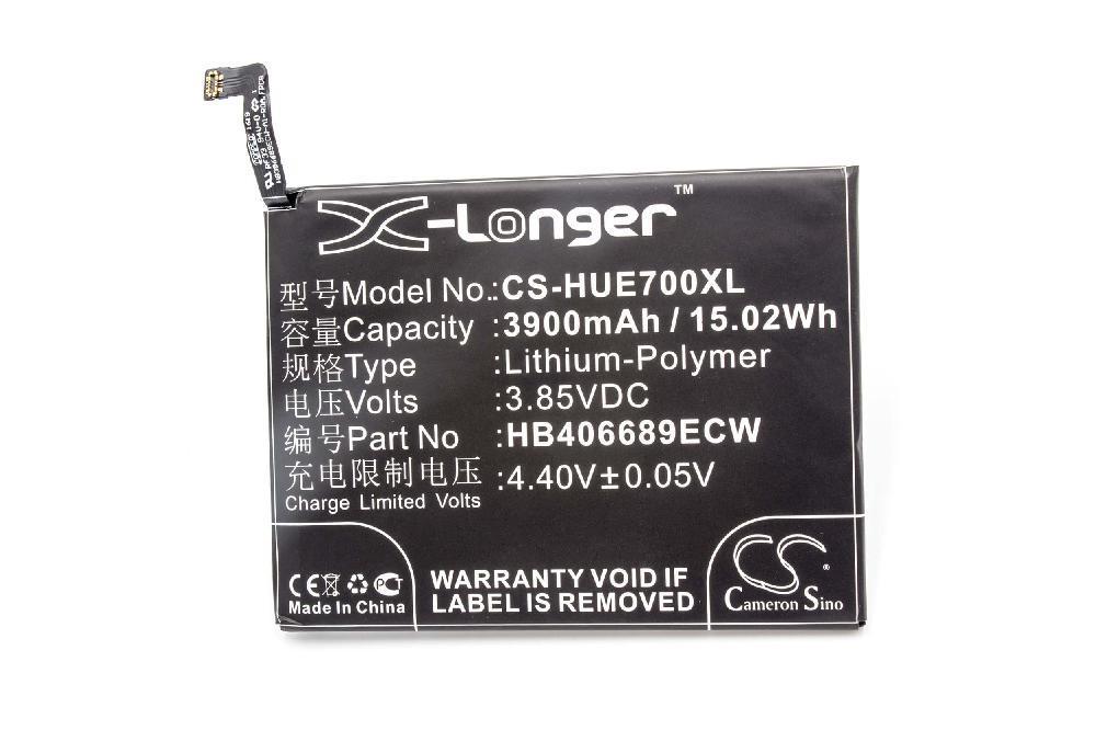 Opis:Nadomestna baterija je izdelana po zasnovi in tehnologiji nemškega proizvajalca VHBW, kar zagotavlja odlično kvalitetoNajsodobnejša tehnologija omogoča veliko ciklov polnjenja in praznjenjaLi-Polymer celice so prijazne okolju, obenem pa zagotavljajo delovanje brez spominskega učinkaTermično stikalo ščiti baterijske celice pred pregrevanjem, prenapolnitvijo in kratkim stikomVisoka kapaciteta baterije, podaljšan čas delovanja pri mirovanju naprave, zelo počasno samopraznjenje100% kompatibilnost z originalno baterijoBaterijo polnimo z originalnim ali nadomestnim polnilcemCertifikati CE in ROHSOriginalne oznake:HB406689ECWPrimerno za:Huawei:Enjoy 7 Plus, Enjoy 7 Plus Dual SIM, Enjoy 7 Plus Dual SIM TD-LTE, TRT-AL00, TRT-AL00A, Nova Lite Plus Y7, TRT-L23, Huawei Y7 (2018), Nova Lite Plus, Y7 Prime, Y7 (2019), Y9 (2019), P40 Lite E, Honor 8CLastnosti:Proizvajalec: VHBWVrsta: Li-PolymerNapetost: 3,85 VKapaciteta: 3.900 mAh (15,02 Wh)