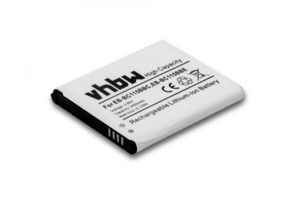Opis:Nadomestna baterija je izdelana po zasnovi in tehnologiji nemškega proizvajalca VHBW, kar zagotavlja odlično kvalitetoNajsodobnejša tehnologija omogoča veliko ciklov polnjenja in praznjenjaLi-Ion celice so prijazne okolju, obenem pa zagotavljajo delovanje brez spominskega učinkaTermično stikalo ščiti baterijske celice pred pregrevanjem, prenapolnitvijo in kratkim stikomVisoka kapaciteta baterije, podaljšan čas delovanja pri mirovanju naprave, zelo počasno samopraznjenje100% kompatibilnost z originalno baterijoBaterijo polnimo z originalnim ali nadomestnim polnilcemCertifikati CE in ROHSOriginalne oznake:EB-BC115BBEPrimerno za:Samsung:Galaxy K Zoom, Galaxy S5 Zoom, C1116, C1158Lastnosti:Proizvajalec: VHBWVrsta: Li-IonNapetost: 3,8 VKapaciteta: 2.400 mAh (9,12 Wh)