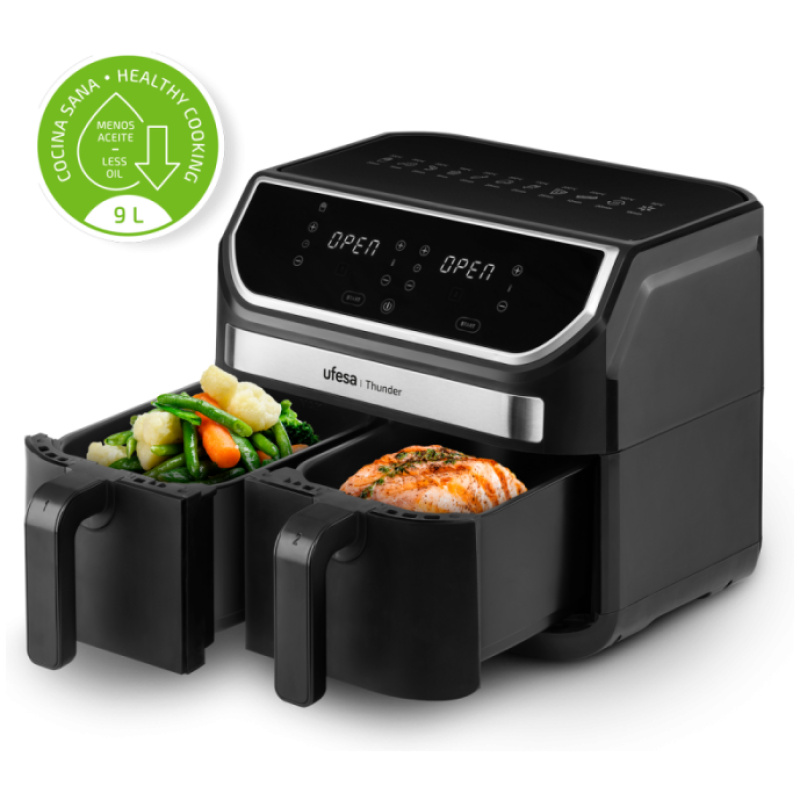 Ufesa digitalni zračni cvrtnik z dvojno posodo 9L Thunder 1700W - Image 2