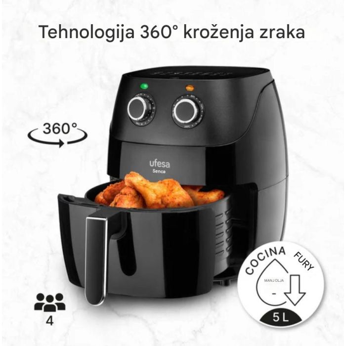 Ufesa zračni cvrtnik Shadow 5L 1500W - slika 3