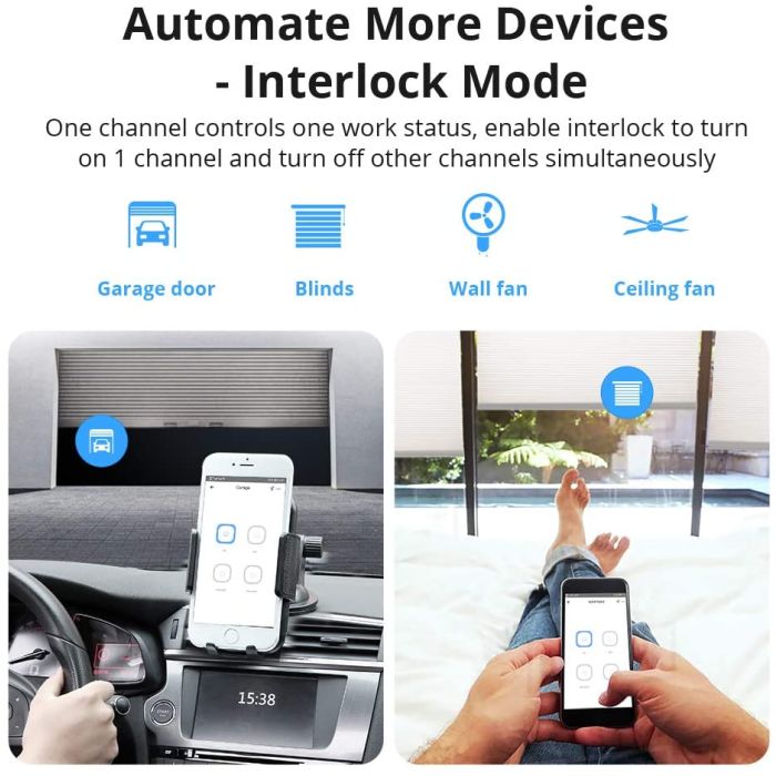 SONOFF pametno stensko stikalo Wi-Fi 4-kanalni 4CHPROR3 - slika 3