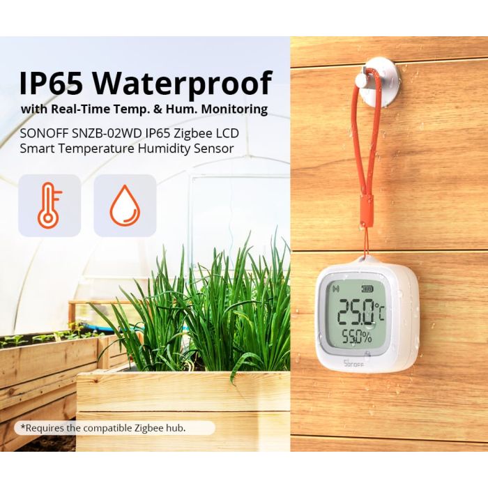 SONOFF ZigBee pametni senzor temperature in vlage SNZB-02WD - slika 3
