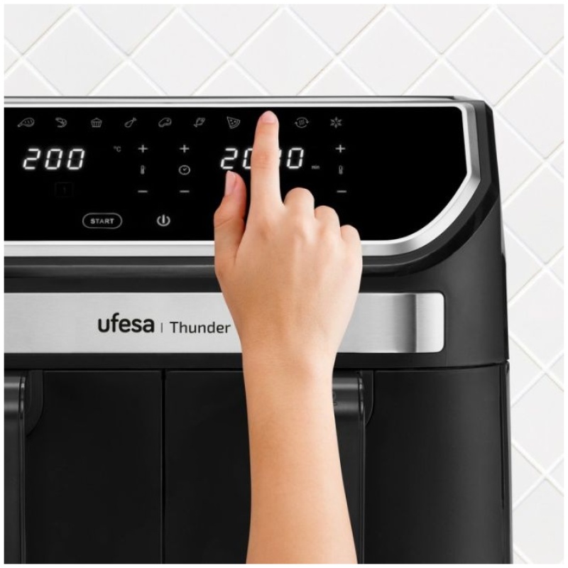 Ufesa digitalni zračni cvrtnik z dvojno posodo 9L Thunder 1700W - Image 4