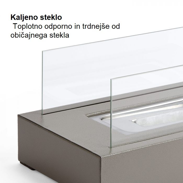 VonHaus pravokotni namizni kamin na bioetanol - slika 4