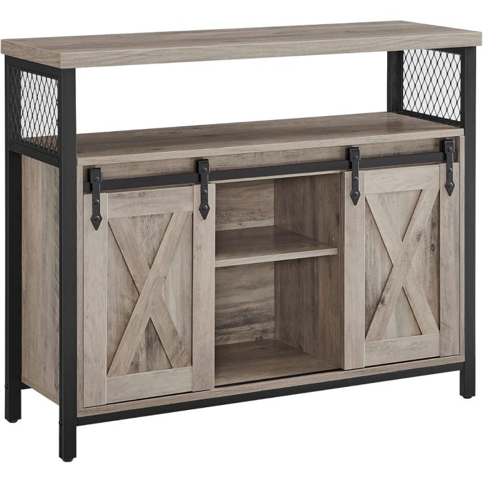 VASAGLE stranska omarica v industrijskem slogu, 100 × 33 × 80 cm | E-specialisti.si