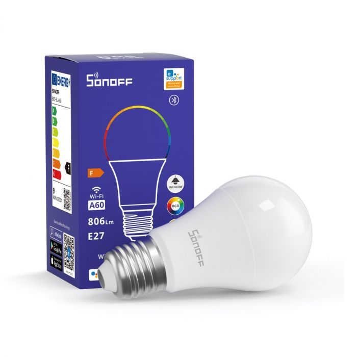 SONOFF Wi-Fi/Bluetooth pametna LED sijalka E27 9W RGB | E-specialisti.si