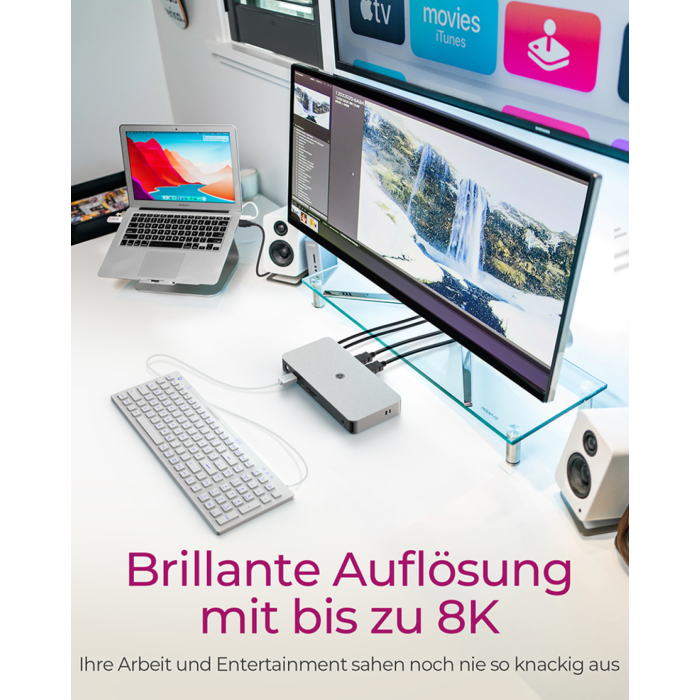 Icybox IB-DK2880-C41 priključna postaja USB4 Type-C z dvojnim video izhodom - slika 2