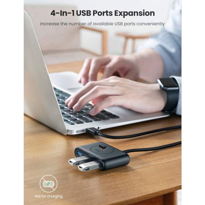 Ugreen USB 3.0 4 Ports Hub črn 1m - box - slika 4