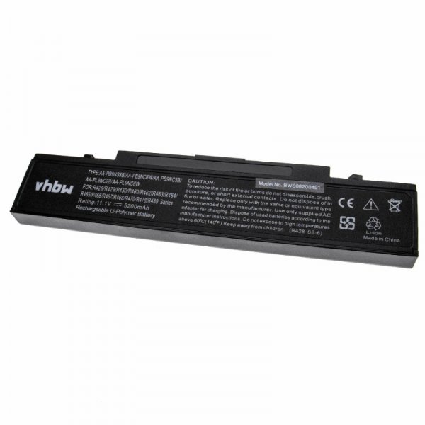 Baterija za Samsung R460 / R505 / R509, črna, 5200 mAh - slika 2