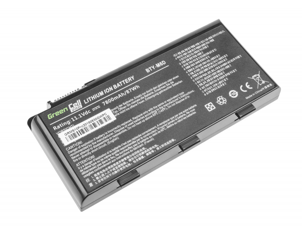 Baterija za Medion MD76254 / MD77480 / MD97623 / MSI GT660 / GX660, 7800 mAh - slika 2