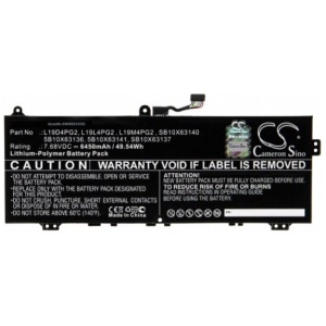 <br><b>Opis:</b><br><ul><li>Nadomestna baterija je izdelana po zasnovi in tehnologiji nemškega proizvajalca VHBW, kar zagotavlja odlično kvaliteto<br></li><li>Najsodobnejša tehnologija omogoča veliko ciklov polnjenja in praznjenja<br></li><li>Li-Polymer celice so prijazne okolju, obenem pa zagotavljajo delovanje brez spominskega učinka<br></li><li>Termično stikalo ščiti baterijske celice pred pregrevanjem, prenapolnitvijo in kratkim stikom<br></li><li>Visoka kapaciteta baterije, podaljšan čas delovanja pri mirovanju naprave, zelo počasno samopraznjenje<br></li><li>100% kompatibilnost z originalno baterijo</li><li>Baterijo polnimo z originalnim ali nadomestnim polnilcem</li><li>Certifikati CE in ROHS</li></ul><br><br><p><b>Originalne oznake:</b><br></p><ul><li>5B10X63136<br></li><li>5B10X63141</li><li>L19D4PG2</li><li>L19L4PG2</li><li>L19M4PG2</li><li>SB10X63137</li><li>SB10X63140</li></ul><br><p><b>Primerno za:</b></p><p>Lenovo:</p><ul><li>C13 Yoga Gen 1 Chromebook 20UYS02B00, Flex 5 1570, Flex 5 CB-13IML05 82B80006UX, Flex 5 CB-13IML05 82B8000FAU, Flex 5 CB-13IML05 82B8000RAU, Flex 5 CB-13IML05 82B8003FAU, Flex 5 1470, IdeaPad Flex 5 1470, IdeaPad Flex 5 1570</li></ul><br><br><b>Lastnosti:</b><ul><li>Proizvajalec: VHBW</li><li>Vrsta: Li-Polymer</li><li>Napetost: 7,68 V</li><li>Kapaciteta: 6.450 mAh (49,54 Wh)</li><li>Število celic: 2</li></ul><br>