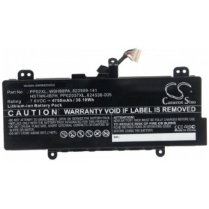 <br><b>Opis:</b><br><ul><li>Nadomestna baterija je izdelana po zasnovi in tehnologiji nemškega proizvajalca VHBW, kar zagotavlja odlično kvaliteto<br></li><li>Najsodobnejša tehnologija omogoča veliko ciklov polnjenja in praznjenja<br></li><li>Li-Polymer celice so prijazne okolju, obenem pa zagotavljajo delovanje brez spominskega učinka<br></li><li>Termično stikalo ščiti baterijske celice pred pregrevanjem, prenapolnitvijo in kratkim stikom<br></li><li>Visoka kapaciteta baterije, podaljšan čas delovanja pri mirovanju naprave, zelo počasno samopraznjenje<br></li><li>100% kompatibilnost z originalno baterijo</li><li>Baterijo polnimo z originalnim ali nadomestnim polnilcem</li><li>Certifikati CE in ROHS</li></ul><br><br><p><b>Originalne oznake:</b></p><ul><li>823909-141</li><li>824538-005</li><li>824538-850</li><li>824561-005</li><li>HSTNN-1B7H</li><li>HSTNN-IB7H</li><li>PP02037XL</li><li>PP02037XL-PR</li><li>PP02XL</li><li>PPO2XL</li><li>TNP-Q166</li><li>TPN-Q166</li><li>V5E26PA</li><li>W0H98PA</li><li>W0H99PA<br></li></ul><br><br><p><b>Primerno za:</b></p><div >HP: </div><div><ul><li>Pavilion 11-S001TU, Pavilion 11-S002TU, Pavilion 11-S003TU</li></ul><br></div><br><b>Lastnosti:</b><ul><li>Proizvajalec: VHBW</li><li>Vrsta: Li-Polymer</li><li>Napetost: 7,6 V</li><li>Kapaciteta: 4.750 mAh (36,10 Wh)</li></ul><br>