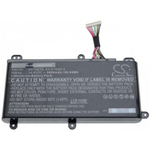 <b>Opis:</b><br><ul><li>Nadomestna baterija je izdelana po zasnovi in tehnologiji nemškega proizvajalca VHBW, kar zagotavlja odlično kvaliteto<br></li><li>Najsodobnejša tehnologija omogoča veliko ciklov polnjenja in praznjenja<br></li><li>Li-Polymer celice so prijazne okolju, obenem pa zagotavljajo delovanje brez spominskega učinka<br></li><li>Termično stikalo ščiti baterijske celice pred pregrevanjem, prenapolnitvijo in kratkim stikom<br></li><li>Visoka kapaciteta baterije, podaljšan čas delovanja pri mirovanju naprave, zelo počasno samopraznjenje<br></li><li>100% kompatibilnost z originalno baterijo</li><li>Baterijo polnimo z originalnim ali nadomestnim polnilcem</li><li>Certifikati CE in ROHS</li></ul><br><p><b>Originalne oznake:</b><br></p><ul><li>4ICR19/66-2<br></li><li>AS15B3N</li><li>KT.00803.004</li></ul><br><p><b>Primerno za:</b></p><ul></ul><br>Acer:<br><ul><li>Predator 15 G9-591, Predator 15 G9-591-70F6, Predator 15 G9-591-71DQ, Predator 15 G9-591-71L2, Predator 15 G9-591-74KN, Predator 15 G9-591-74ZV, Predator 15 G9-591-76FP, Predator 15 G9-591-76KX, Predator 15 G9-591-77CQ, Predator 15 G9-591-79CP, Predator 15 G9-591-79K, Predator 15 G9-591-79KE, Predator 15 G9-591-713C, Predator 15 G9-591-726S, Predator 15 G9-591-731D, Predator 15 G9-591G, Predator 15 G9-591R, Predator 15 G9-592, Predator 15 G9-592-51BB, Predator 15 G9-592-70GD, Predator 15 G9-592-73W6, Predator 15 G9-592-74NV, Predator 15 G9-592-77ZU, Predator 15 G9-592-7253, Predator 15 G9-592-7308, Predator 15 G9-592-7925, Predator 15 G9-592G, Predator 15 G9-593, Predator 15 G9-593-765Q, Predator 17 G9, Predator 17 G9-791, Predator 17 G9-791-70JR, Predator 17 G9-791-72VU, Predator 17 G9-791-73ET, Predator 17 G9-791-73EX, Predator 17 G9-791-73R6, Predator 17 G9-791-73TA, Predator 17 G9-791-74WH, Predator 17 G9-791-75PV, Predator 17 G9-791-77BZ, Predator 17 G9-791-78CE, Predator 17 G9-791-78E2, Predator 17 G9-791-78G4, Predator 17 G9-791-79HR, Predator 17 G9-791-79W7, Predator 17 G9-791-79XV, Predator 17 G9-791-718D, Predator 17 G9-791-735A, Predator 17 G9-791-760F, Predator 17 G9-791G, Predator 17 G9-792, Predator 17 G9-792-74T6, Predator 17 G9-792-74TT, Predator 17 G9-792-75UA, Predator 17 G9-792-76MM, Predator 17 G9-792-78CG, Predator 17 G9-792-707A, Predator 17 G9-792-707R, Predator 17 G9-792-7282, Predator 17 G9-792-72S6, Predator 17 G9-792-730B, Predator 17 G9-792-736Q, Predator 17 G9-792-773S, Predator 17 G9-792-778N, Predator 17 G9-792G, Predator 17 G9-793, Predator 17 G9-793-77LN, Predator 17 G9-793-767T, Predator 17X, Predator 17X GX-791-77CF, Predator 17X GX-792, Predator 21X, Predator G9000, Predator G9000-72F3, Predator G9000-74P8, Predator G9000-757W, Predator G9-591, Predator G9-791, Predator GX-7<br></li></ul><br><b>Lastnosti:</b><ul><li>Proizvajalec: VHBW</li><li>Barva: črna</li><li>Vrsta: Li-Polymer</li><li>Napetost: 14,8 V</li><li>Kapaciteta: 5.800 mAh (85,84 Wh)</li></ul><br>