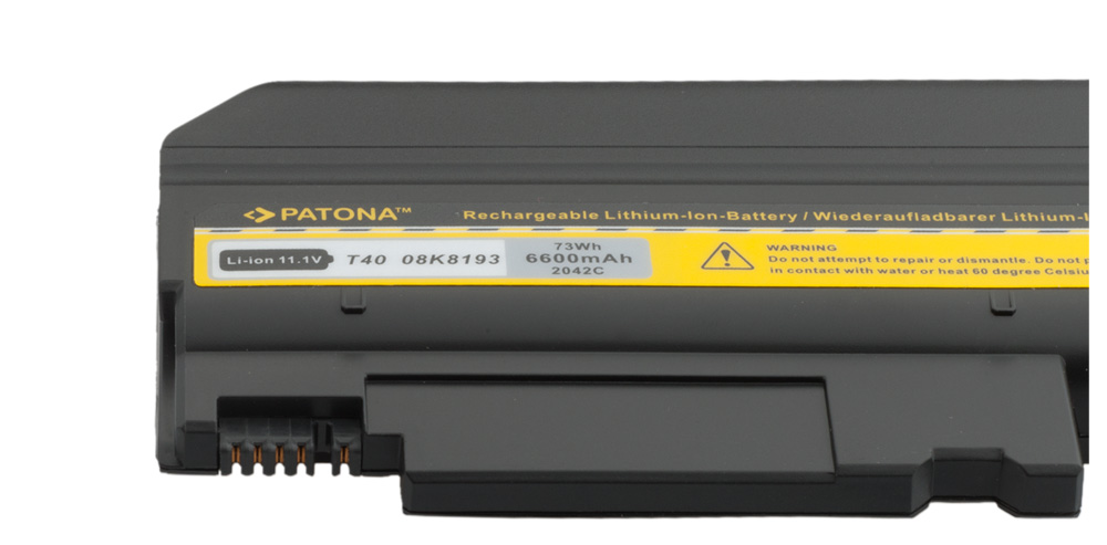Baterija za Lenovo Thinkpad T40 / T41 / T42 / T43 / R50 / R51 / R52, 6600 mAh - slika 4