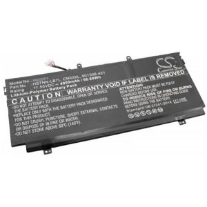 <br><b>Opis:</b><br><ul><li>Nadomestna baterija je izdelana po zasnovi in tehnologiji nemškega proizvajalca VHBW, kar zagotavlja odlično kvaliteto<br></li><li>Najsodobnejša tehnologija omogoča veliko ciklov polnjenja in praznjenja<br></li><li>Li-Polymer celice so prijazne okolju, obenem pa zagotavljajo delovanje brez spominskega učinka<br></li><li>Termično stikalo ščiti baterijske celice pred pregrevanjem, prenapolnitvijo in kratkim stikom<br></li><li>Visoka kapaciteta baterije, podaljšan čas delovanja pri mirovanju naprave, zelo počasno samopraznjenje<br></li><li>100% kompatibilnost z originalno baterijo</li><li>Baterijo polnimo z originalnim ali nadomestnim polnilcem</li><li>Certifikati CE in ROHS</li></ul><br><br><p><b>Originalne oznake:</b></p><ul><li>CN03XL</li><li>CN03057XL</li><li>CN03057XL-PL</li><li>901308-421</li><li>901345-855</li><li>HSTNN-LB7L</li></ul><br><br><p><b>Primerno za:</b></p><div >HP: </div><div><ul><li>Envy 13-AB000NI, Envy13-AB001NN, Envy 13-AB002NF, Envy 13-AB003NN, Envy 13-AB004NA, Envy 13-AB004NO, Envy 13-AB007NA, Envy 13-AB008TU, Envy 13-AB009UR, Envy 13-AB010NF, Envy 13-AB011TU, Envy 13-AB016NR, Envy 13-AB019TU, Envy 13-AB020NF, Envy 13-AB020TU, Envy 13-AB024NF, Envy 13-AB026TU, Envy 13-AB029TU, Envy 13-AB047TU, Envy 13-AB050TU, Envy 13-AB054TU, Envy 13-AB057NA, Envy 13-AB064TU, Envy 13-AB077CL</li><li>Spectre X360 13-AB001, Spectre X360 13-AB099, Spectre X360 13-AC033DX, Spectre X360 13T-AB000<br></li></ul><br></div><br><b>Lastnosti:</b><ul><li>Proizvajalec: VHBW</li><li>Barva: črna</li><li>Vrsta: Li-Polymer</li><li>Napetost: 11,55 V</li><li>Kapaciteta: 4.900 mAh (56.59 Wh)</li></ul><br>