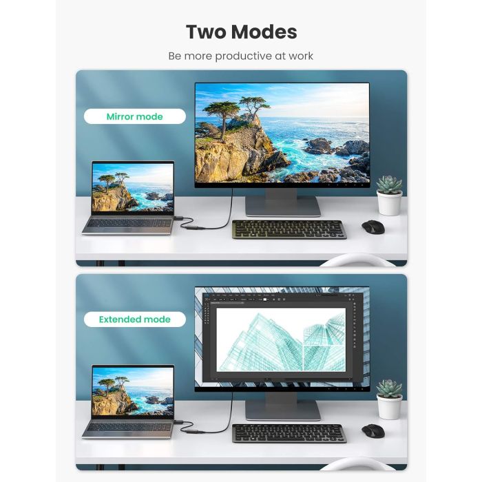 Ugreen DisplayPort v HDMI adapter 4K@60Hz - slika 2