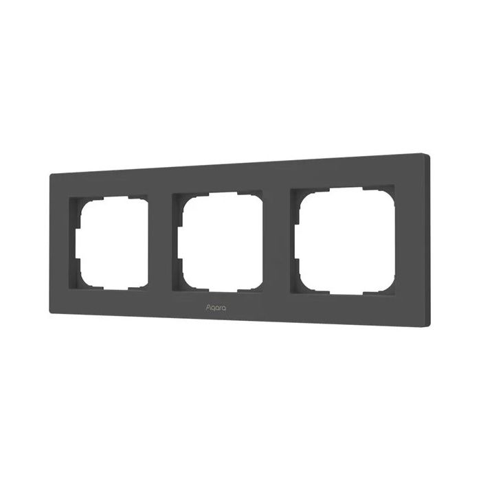 AQARA okvir za stikala H2, trojni, sivi - slika 2