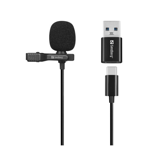 Sandberg Streamer USB Clip Microphone