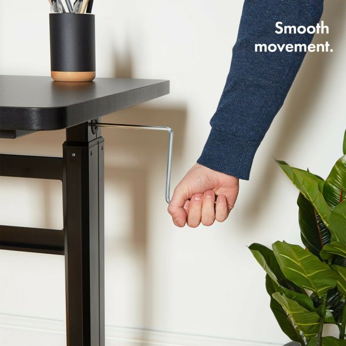 VonHaus nastavljiva Sit&Stand delovna miza črna - slika 4