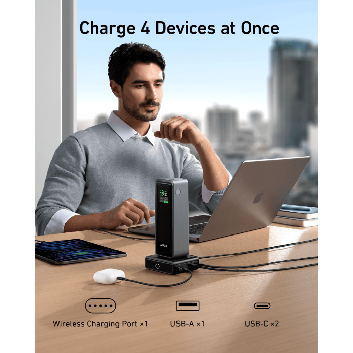 Anker 100W polnilna baza za Prime Powerbank, črn - slika 3