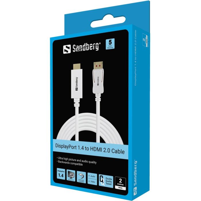 Sandberg DisplayPort 1.4 /HDMI 4k@60Hz 2m - slika 3