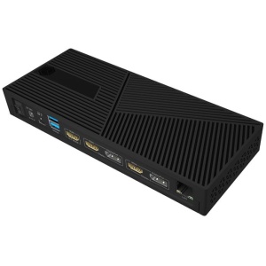 IcyBox IB-DK2246AC 11 v 1 USB-C hibridna priklopna postaja z DisplayLink