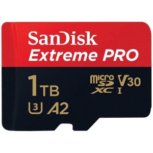SanDisk Extreme PRO microSDXC 1TB + SD Adapter + 2 leti RescuePRO Deluxe 200MB/s branje/ 140MB/s zap