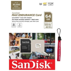 SanDisk MAX ENDURANCE microSDXC 64GB + SD Adapter