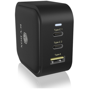 IcyBox IB-PS1030-PD 3-portni USB-C/A 65W GaN polnilec